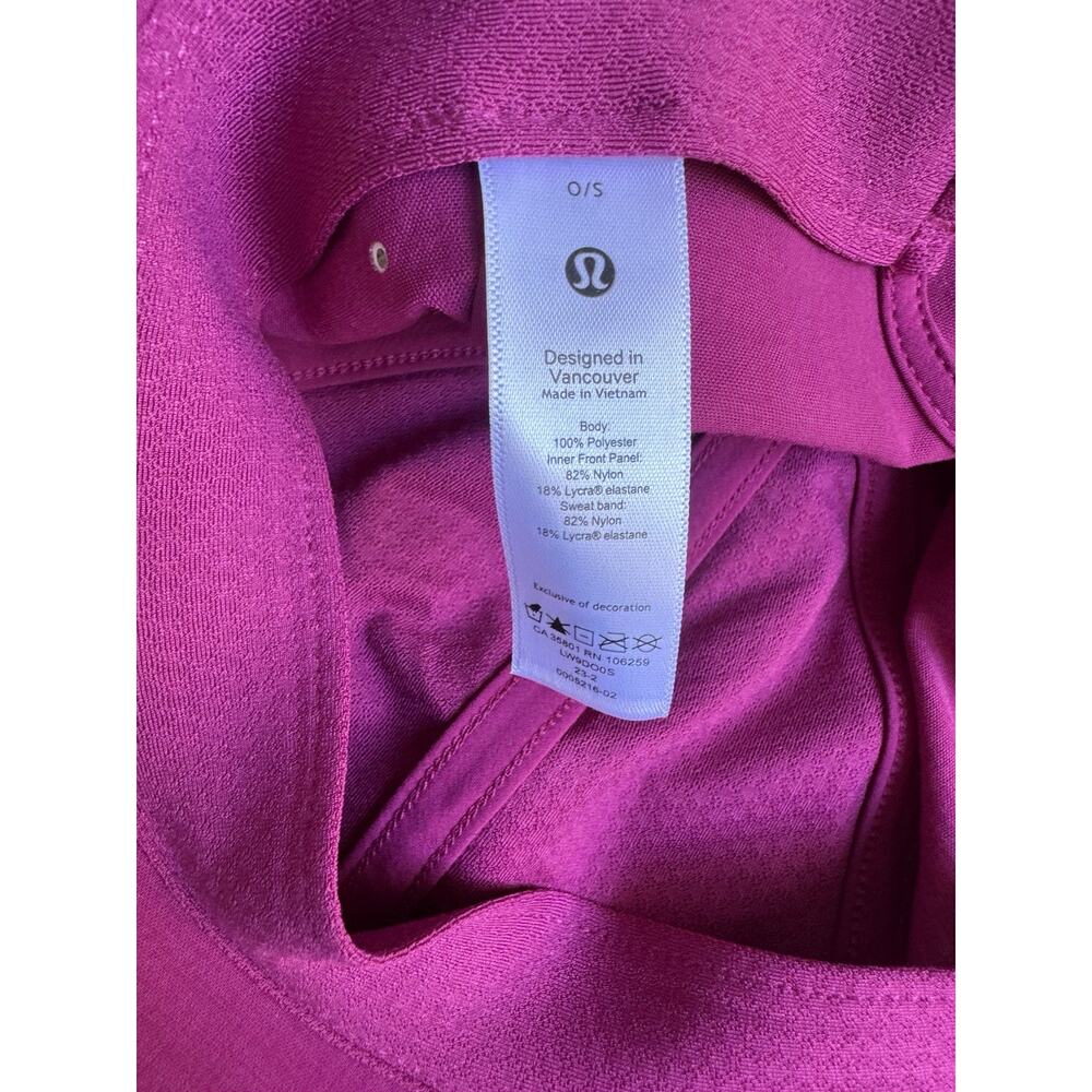 Lululemon Women's Baller Hat Soft Embroidered ~ Size: One Size Wild Berry Pink - Picture 8 of 9